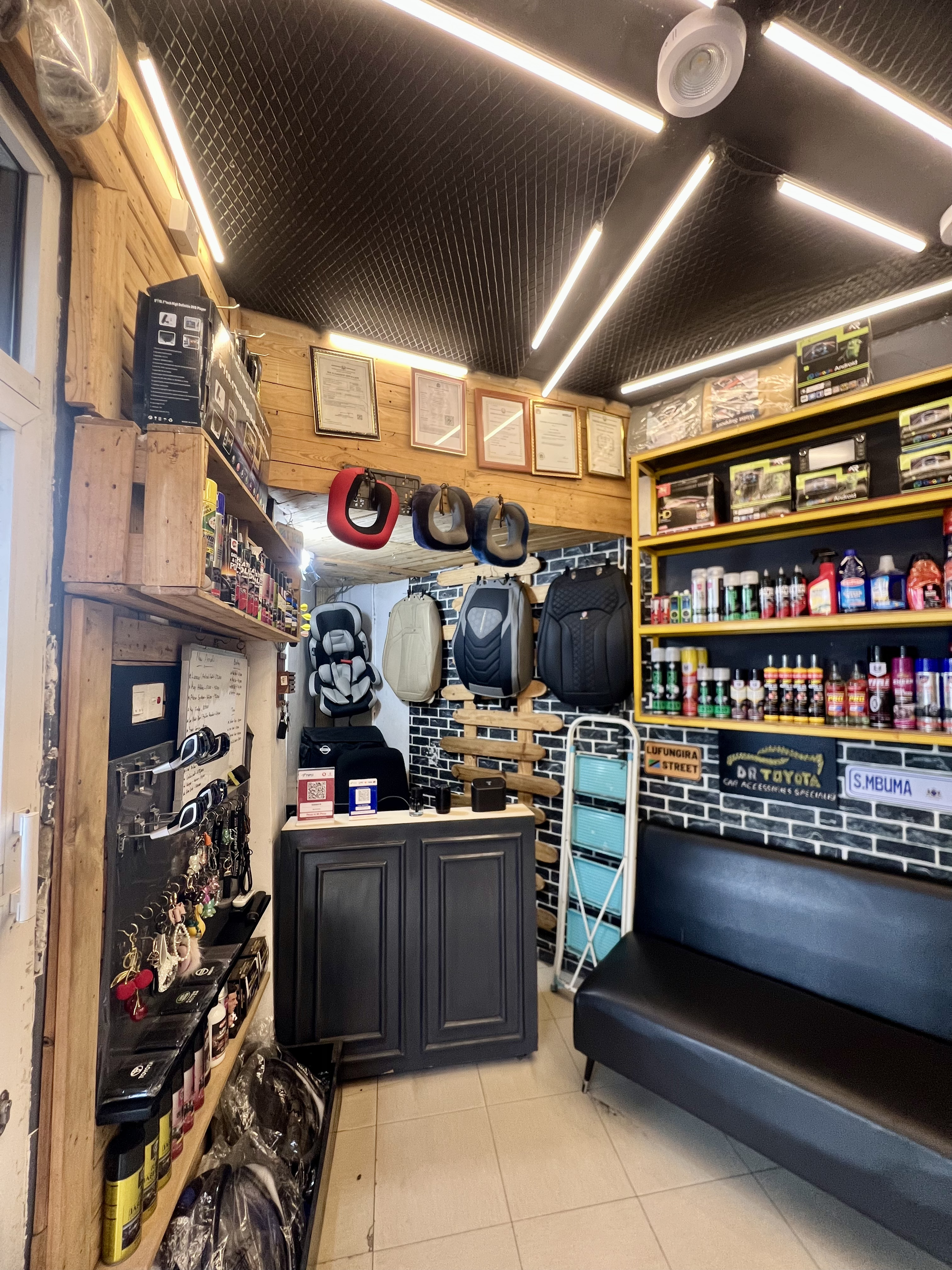 Dr Toyota shop interior with accessories